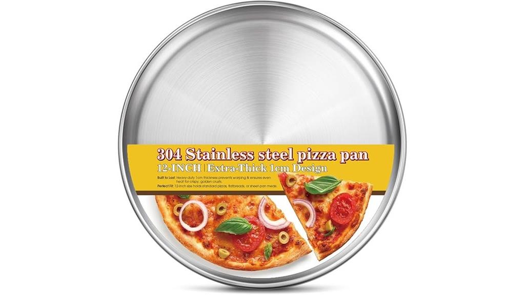 12 inch stainless steel pizza pan