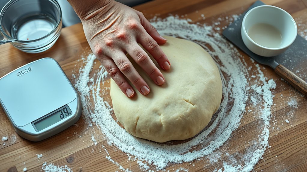 adjust moisture and kneading