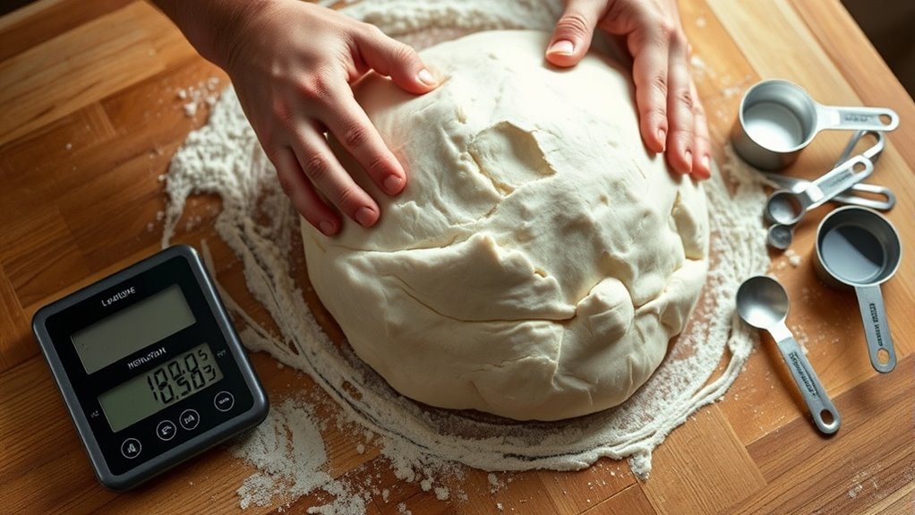 adjust water to restore dough
