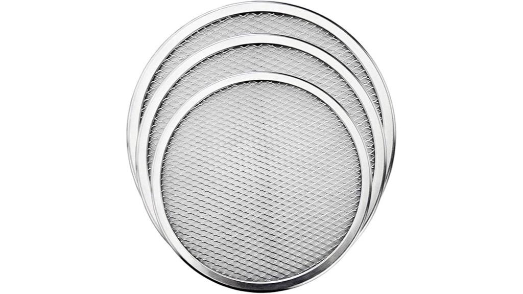 aluminum non stick pizza screen
