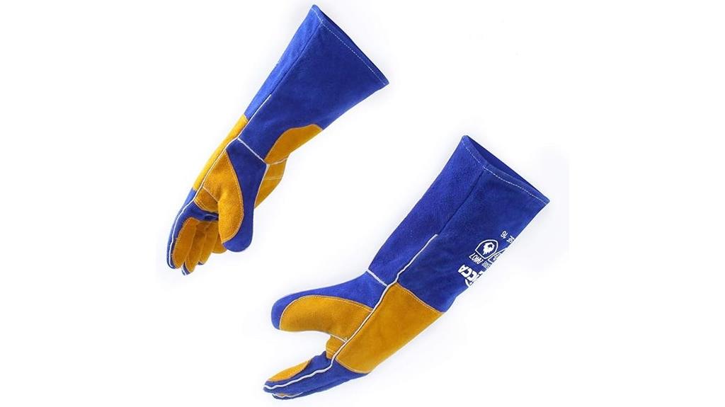 blue 16 inch fire resistant gloves