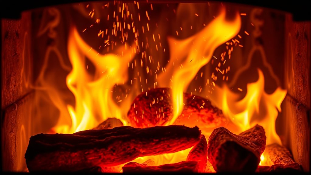 causes of fireplace sparks
