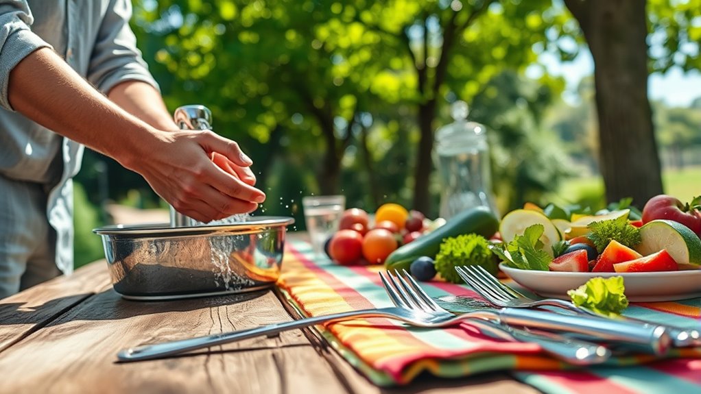 clean hands and utensils