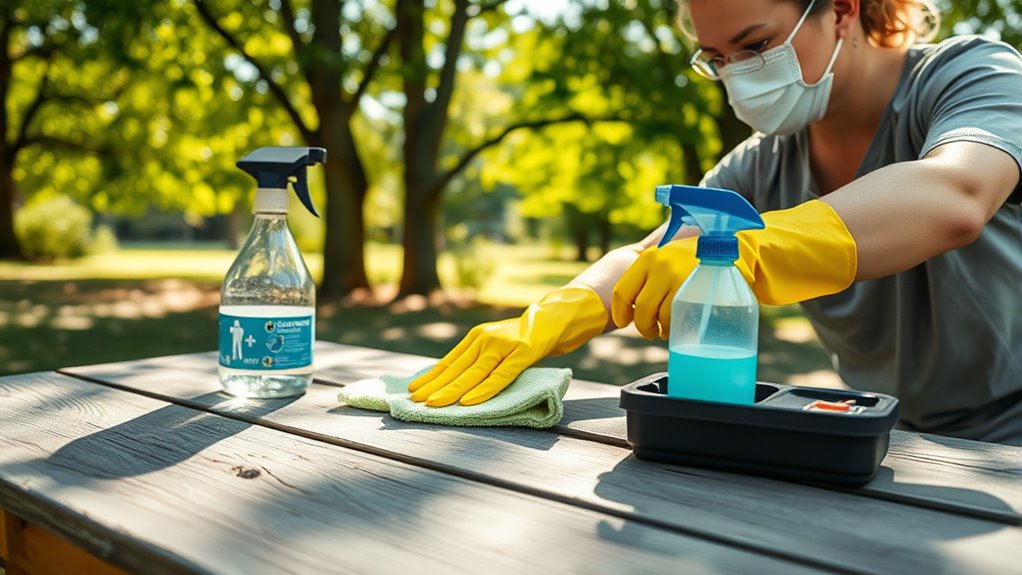 effective outdoor surface sanitation