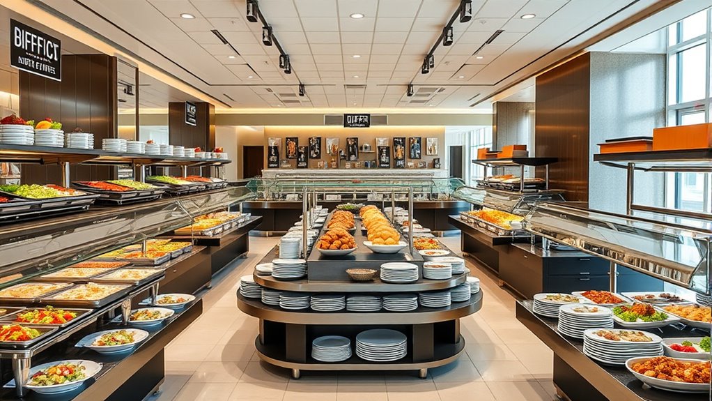 efficient buffet layout navigation