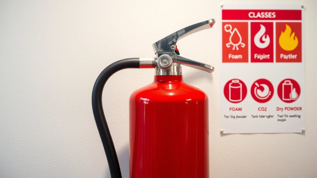 fire extinguisher classifications and labels