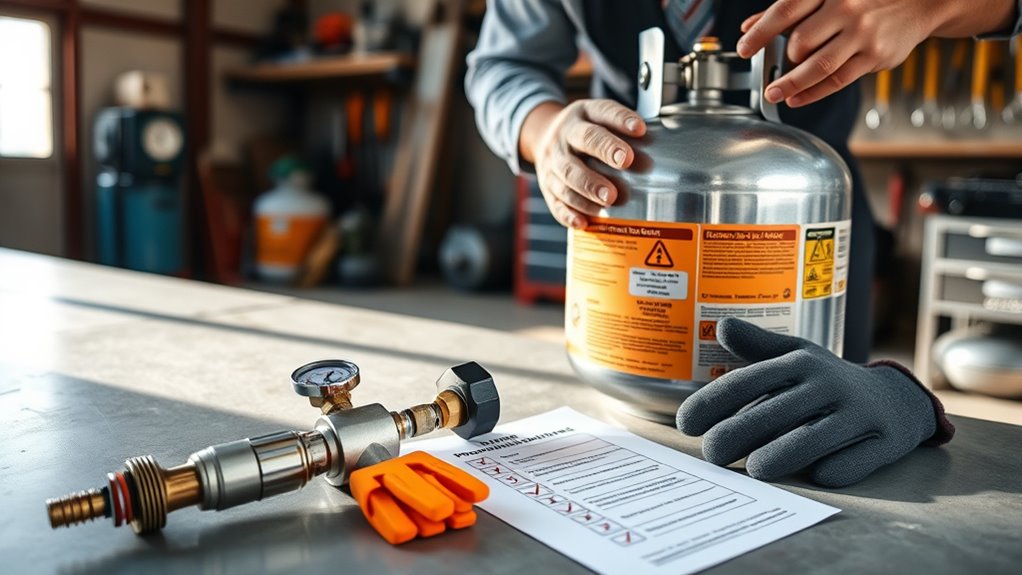 follow safety handling procedures