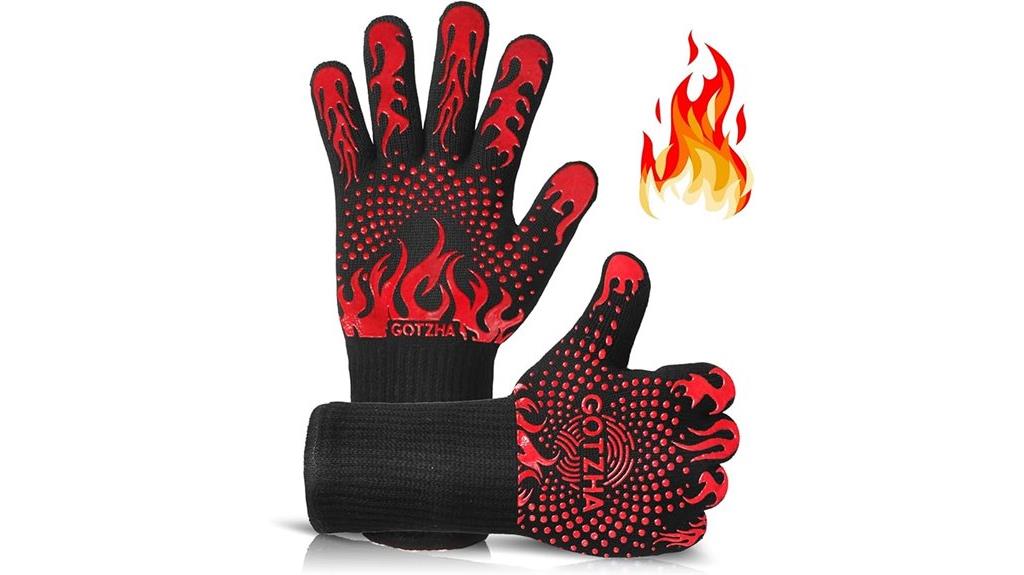 heat resistant 12 inch silicone gloves