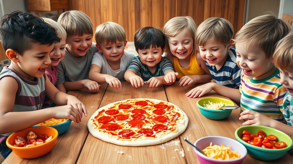 kids make pizza safely