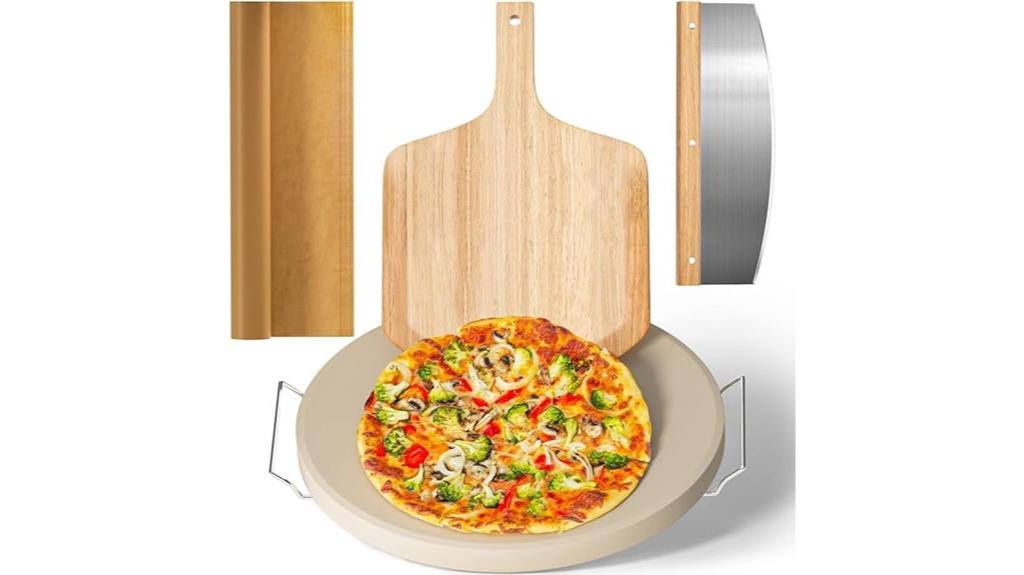 large pizza stone set