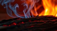 managing wood fire sparks