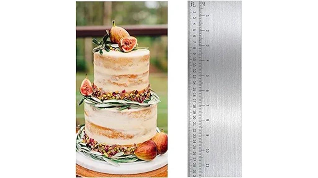 metal cake scraper with scale