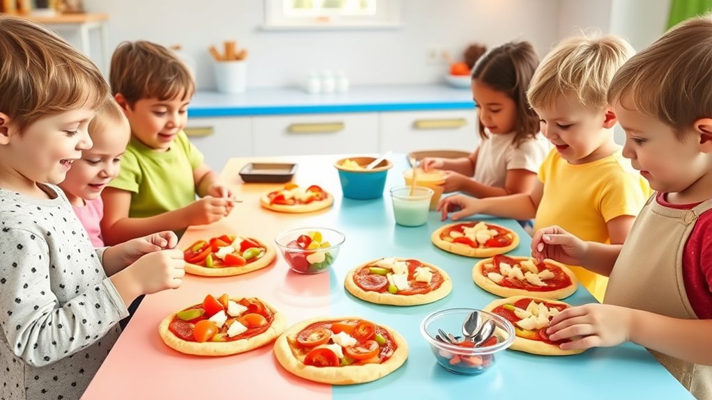 mild cheeses colorful toppings