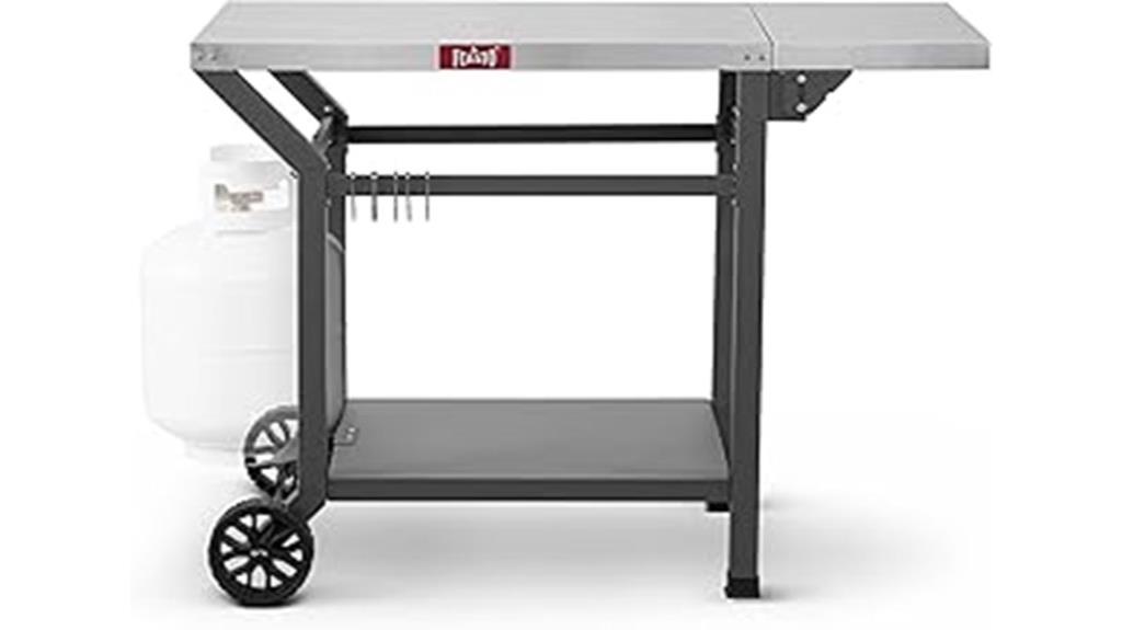 mobile outdoor grill table