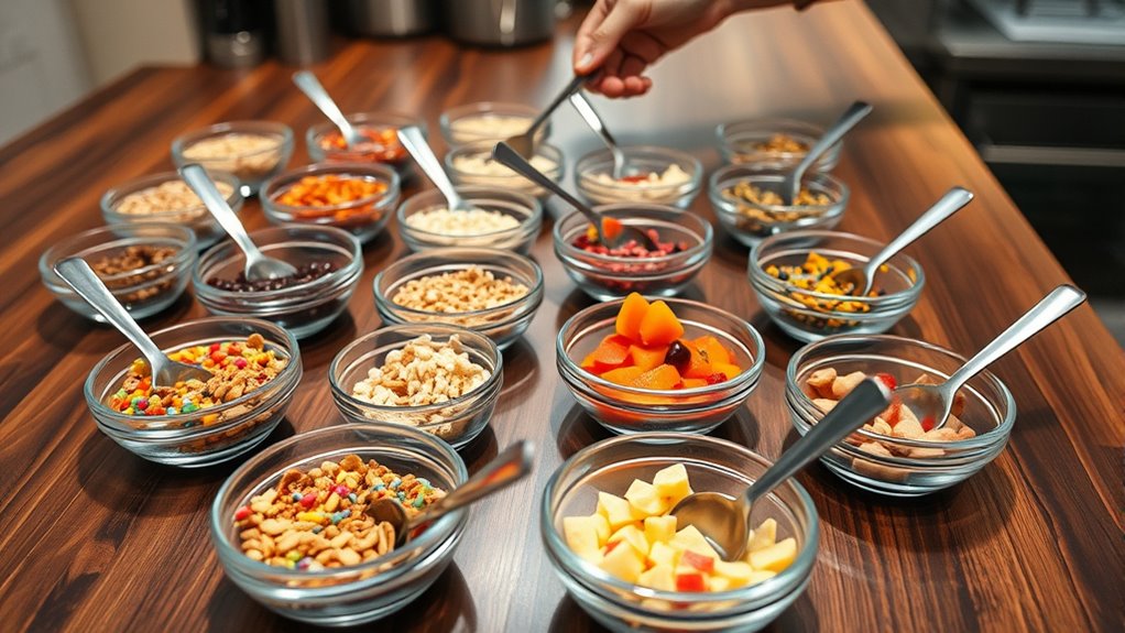 organize toppings for efficiency