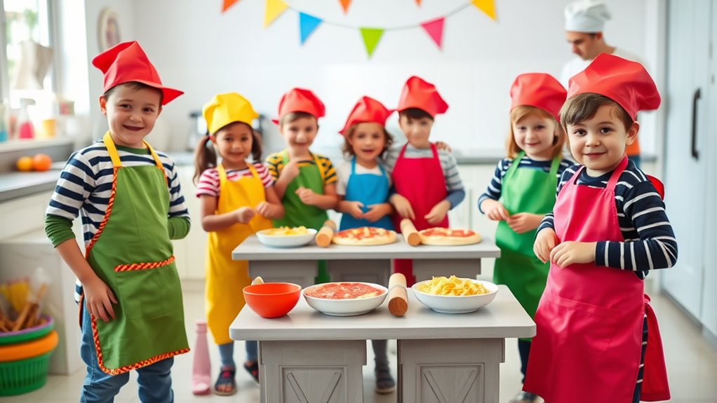 organized safe pizza station