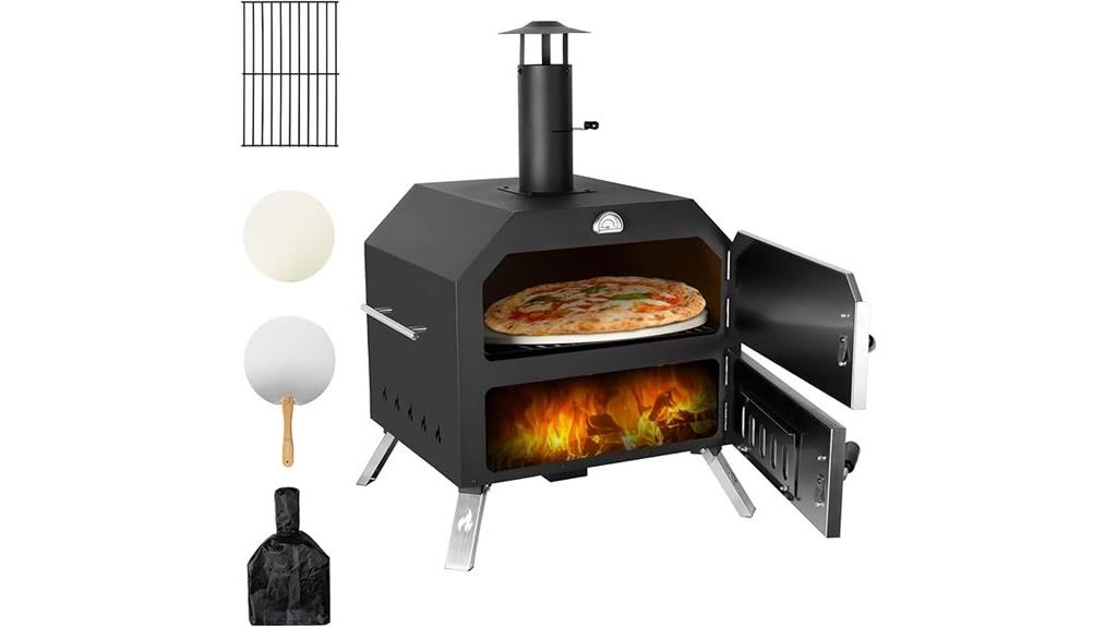 outdoor wood fired pizza oven