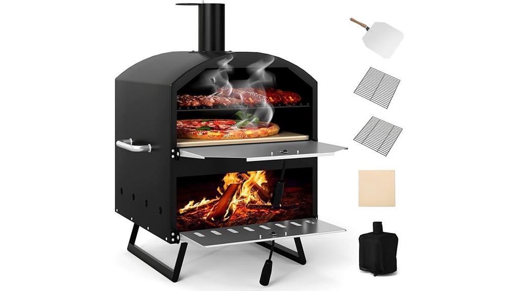 outdoor wood fired pizza oven