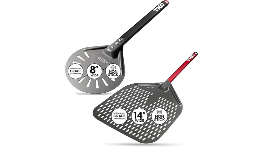 perforated pizza peel set