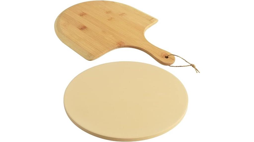 pizza stone with peel