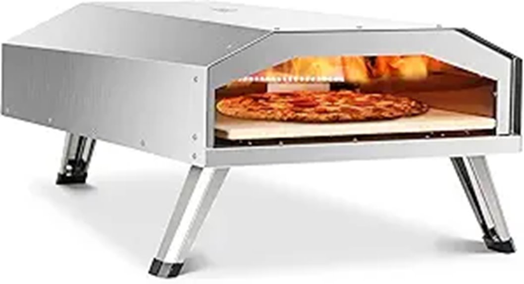 portable 12 inch gas pizza oven