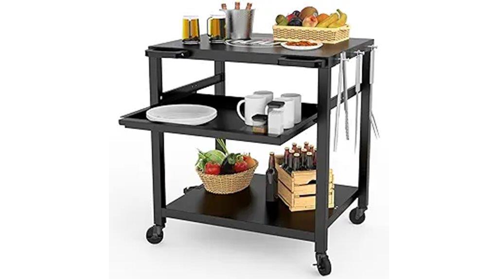 portable outdoor grill station