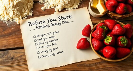 prepping for non greasy pies