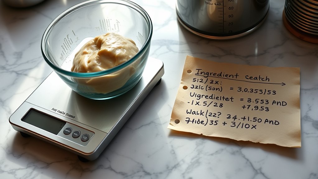 proportionally scale ingredients accurately