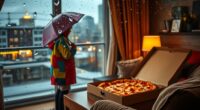 rainy day pizza safety
