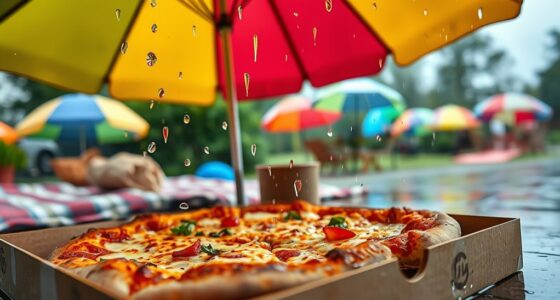 rainy day pizza safety