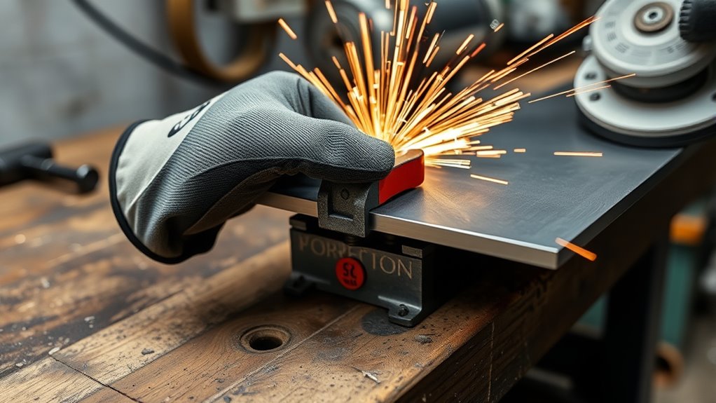secure materials before cutting