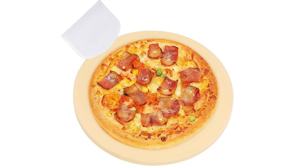 small round pizza stone