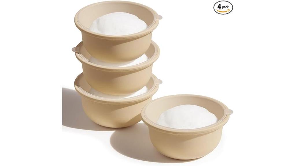 stackable silicone dough containers