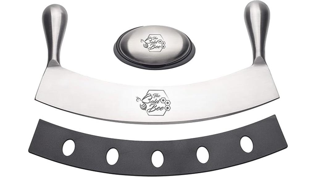 stainless steel mezzaluna set