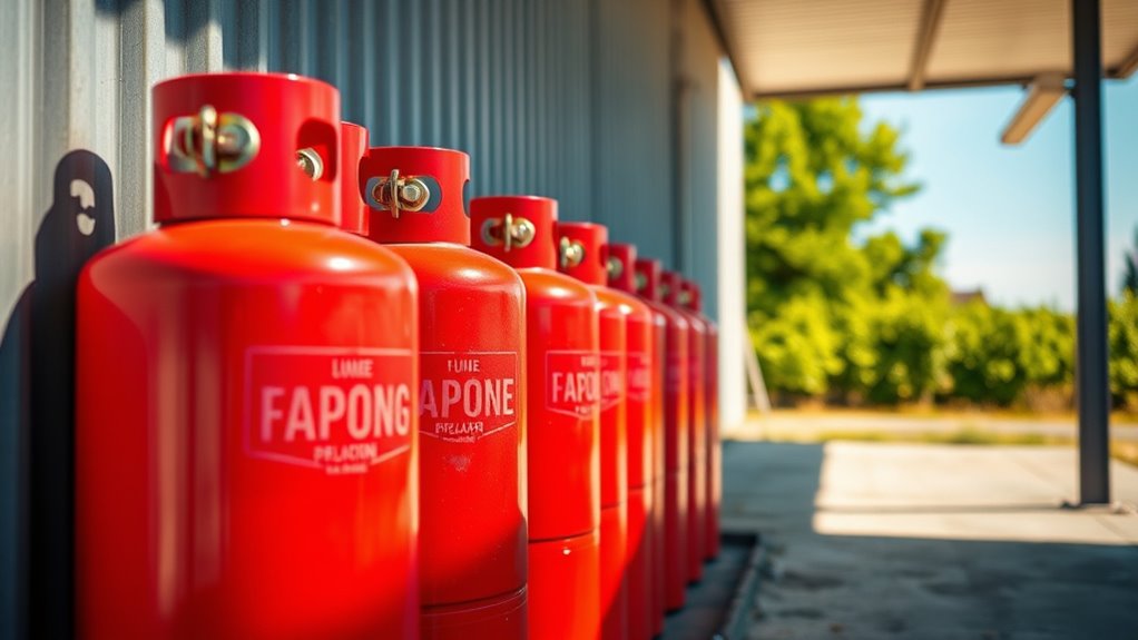 store cylinders upright safely