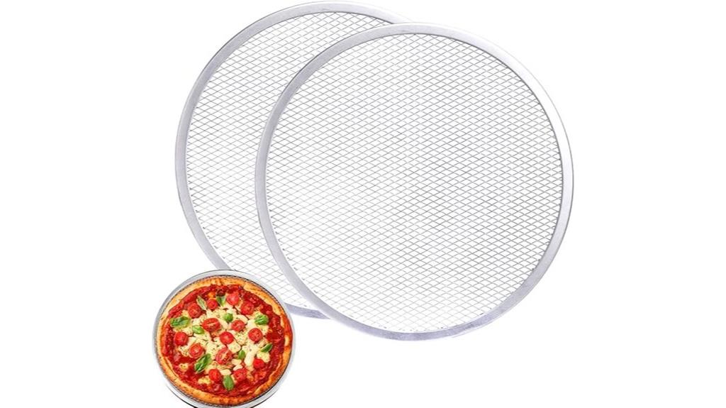 two 12 inch aluminum screens