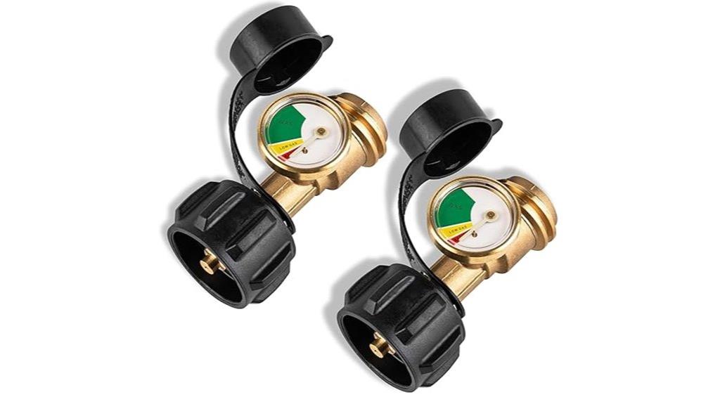 two propane tank gauges