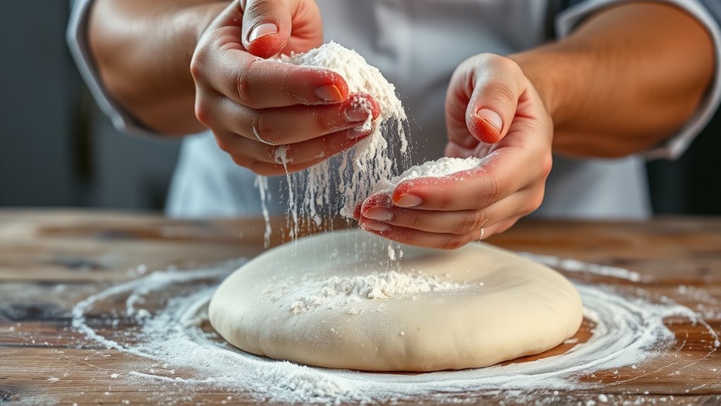 use flour carefully