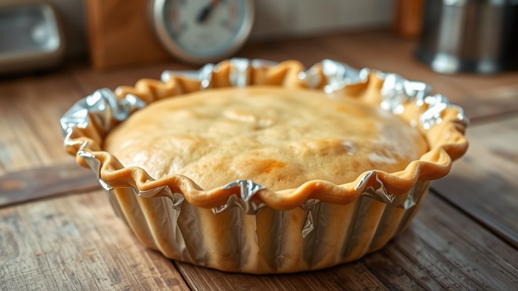 use foil shields for crust