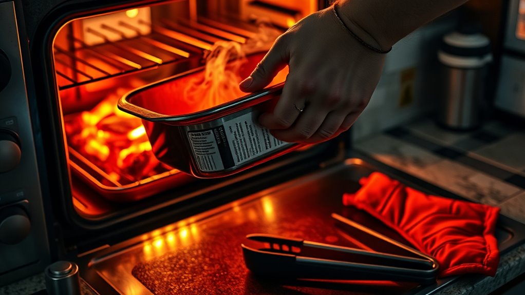 use oven mitts and supports