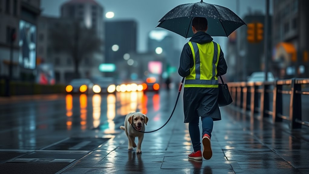 wear bright reflective gear