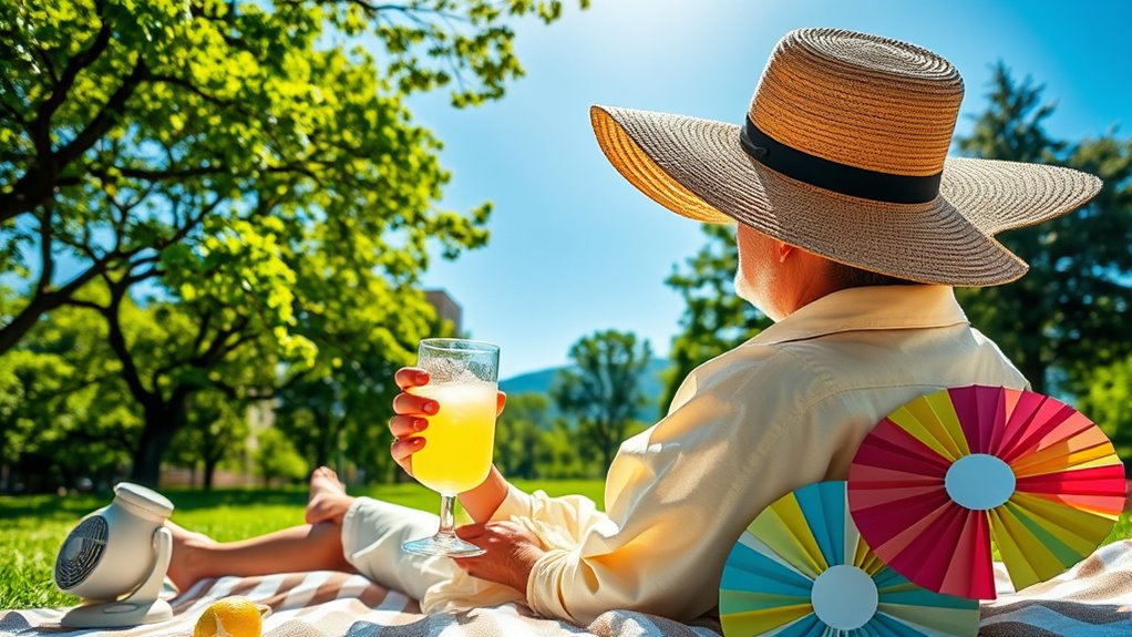 wear light clothing outdoors