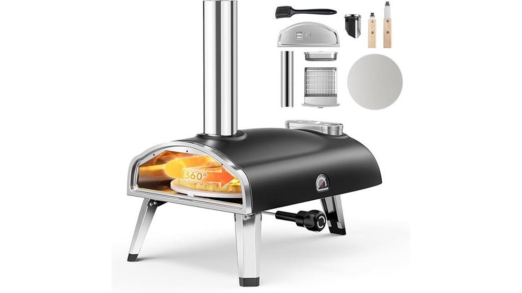 wood fire pizza oven features