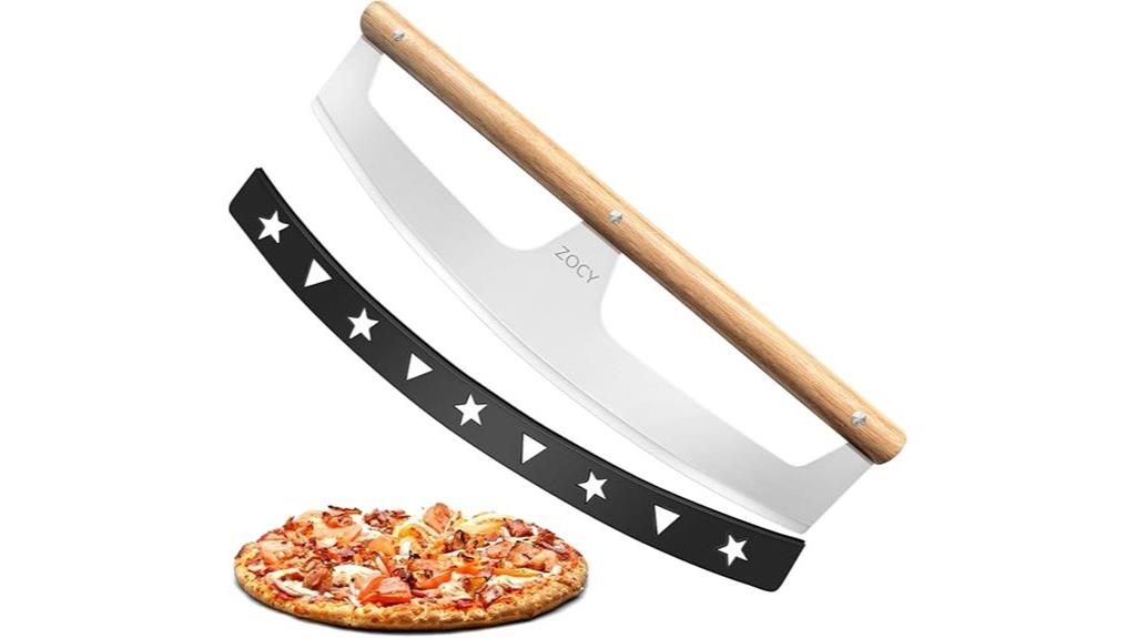 wooden handle pizza cutter