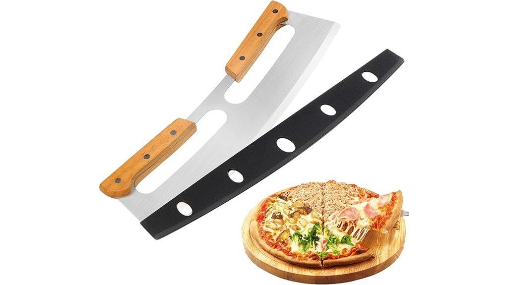 wooden handle pizza cutter