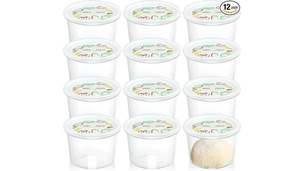 12 piece pizza dough containers