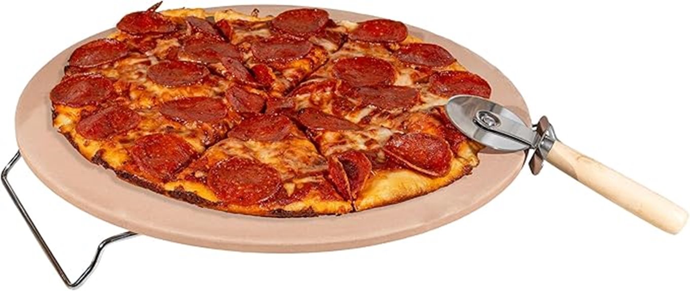 15 inch pizza stone set