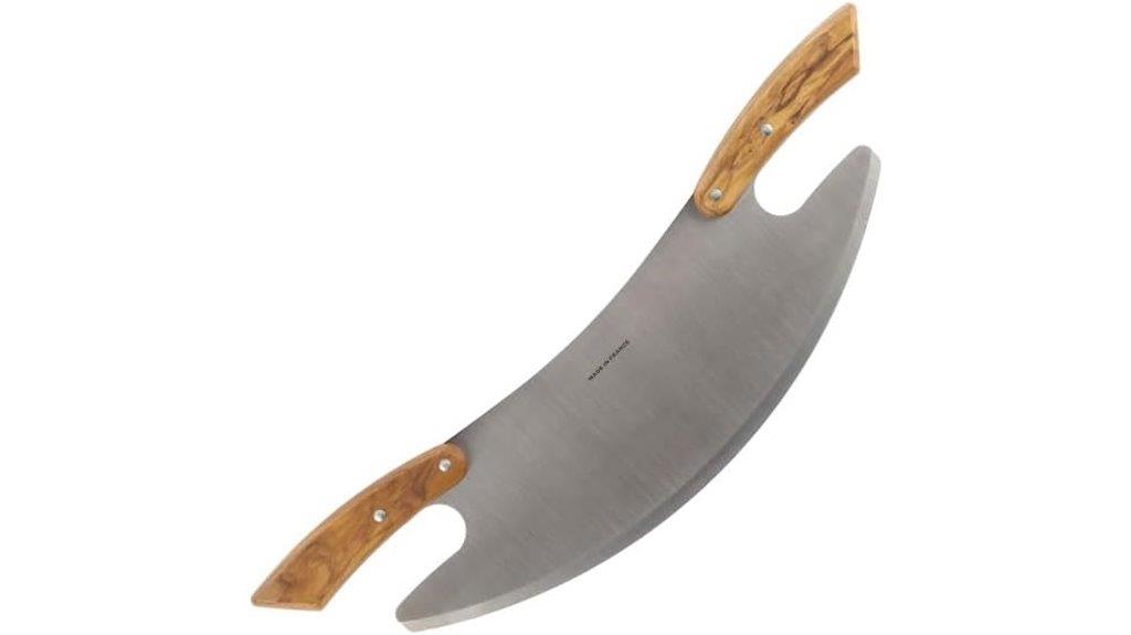 17 inch olivewood pizza cutter