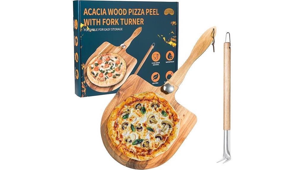 acacia wood pizza tools