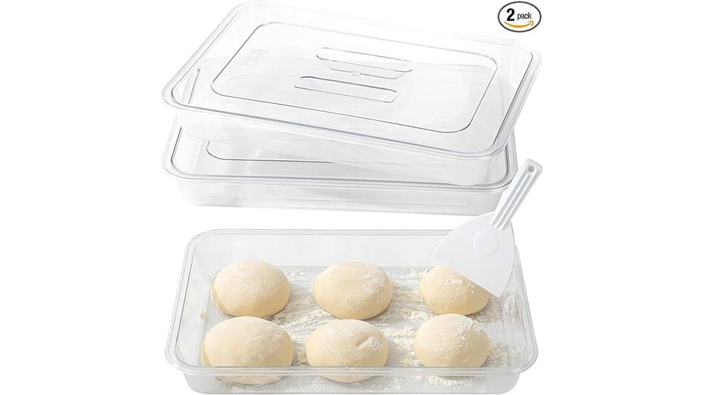 acrylic pizza dough proofing boxes